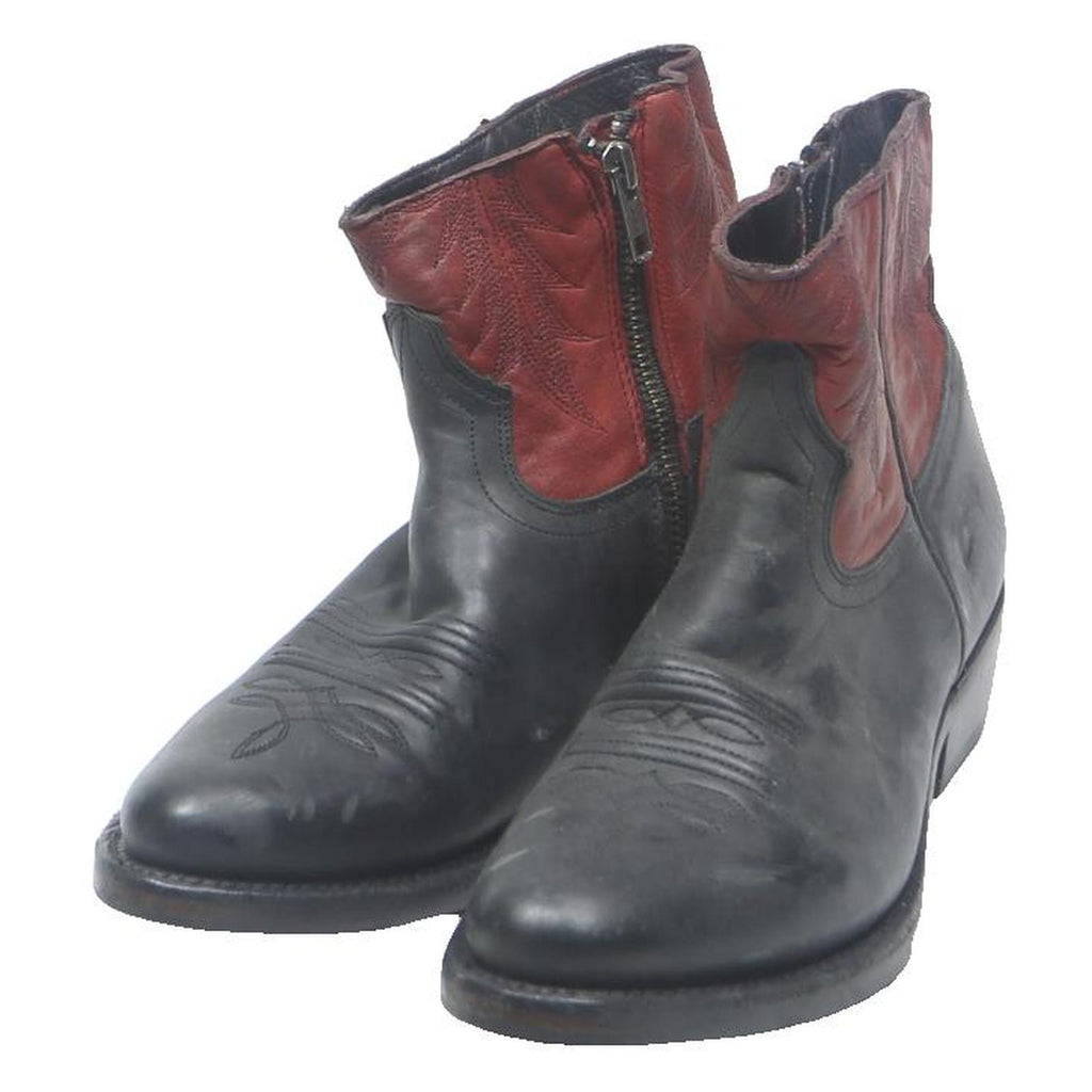 ASH Ankle Boots Womens Lace-Up Leather Black & Brown UK 3 Western Style