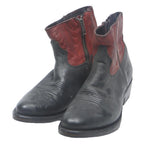 ASH Ankle Boots Womens Lace-Up Leather Black & Brown UK 3 Western Style