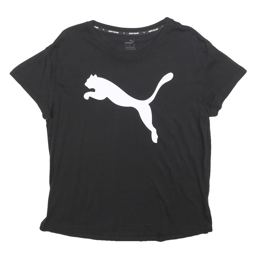 PUMA Womens Black Graphic T-Shirt M Short Sleeve Crew Neck Sportswear
