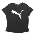 PUMA Womens Black Graphic T-Shirt M Short Sleeve Crew Neck Sportswear