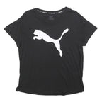 PUMA Womens Black Graphic T-Shirt M Short Sleeve Crew Neck Sportswear