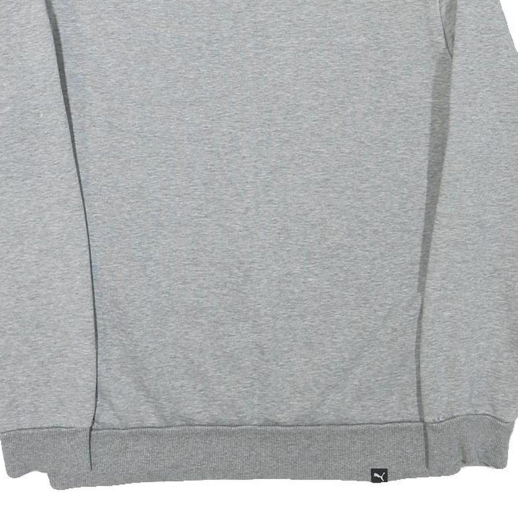 PUMA Mens Grey Cotton Blend Crew Neck S Logo Print Sports Sweatshirt