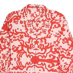 ZARA Womens Red & Pink Printed Shirt Long Sleeve Collared L Casual Stylish