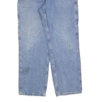 CARHARTT Mens Loose Fit Blue Denim Jeans W35 L32 Workwear Zip Closure