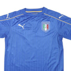 PUMA Boys Blue Italia Football Shirt T-Shirt Short Sleeve Crew Neck