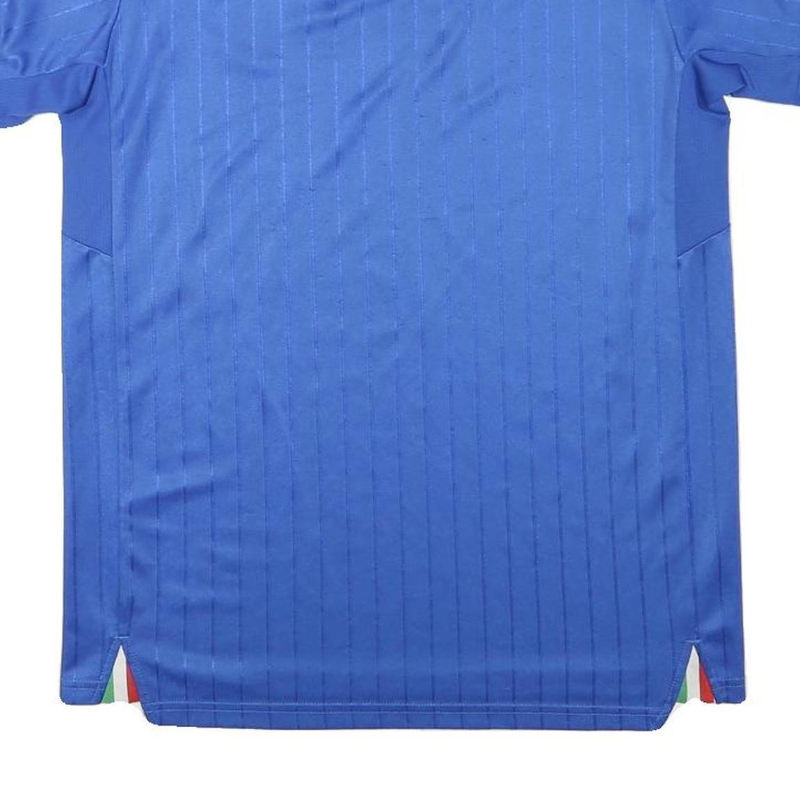 PUMA Boys Blue Italia Football Shirt T-Shirt Short Sleeve Crew Neck