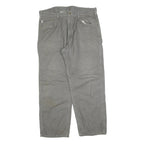CARHARTT Mens Cotton Blend Grey Regular Straight Trousers W38 L32 Workwear