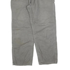 CARHARTT Mens Cotton Blend Grey Regular Straight Trousers W38 L32 Workwear