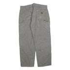 CARHARTT Mens Cotton Blend Grey Regular Straight Trousers W38 L32 Workwear