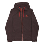THE NORTH FACE Womens Brown & Orange Hoodie M Full Zip Casual Outdoor Sweatshirt