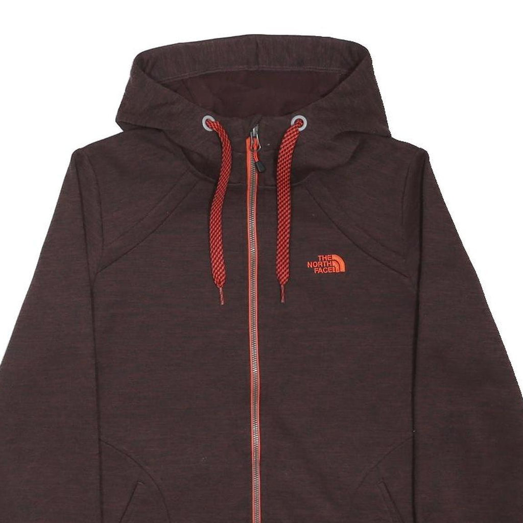 THE NORTH FACE Womens Brown & Orange Hoodie M Full Zip Casual Outdoor Sweatshirt