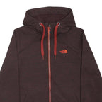 THE NORTH FACE Womens Brown & Orange Hoodie M Full Zip Casual Outdoor Sweatshirt