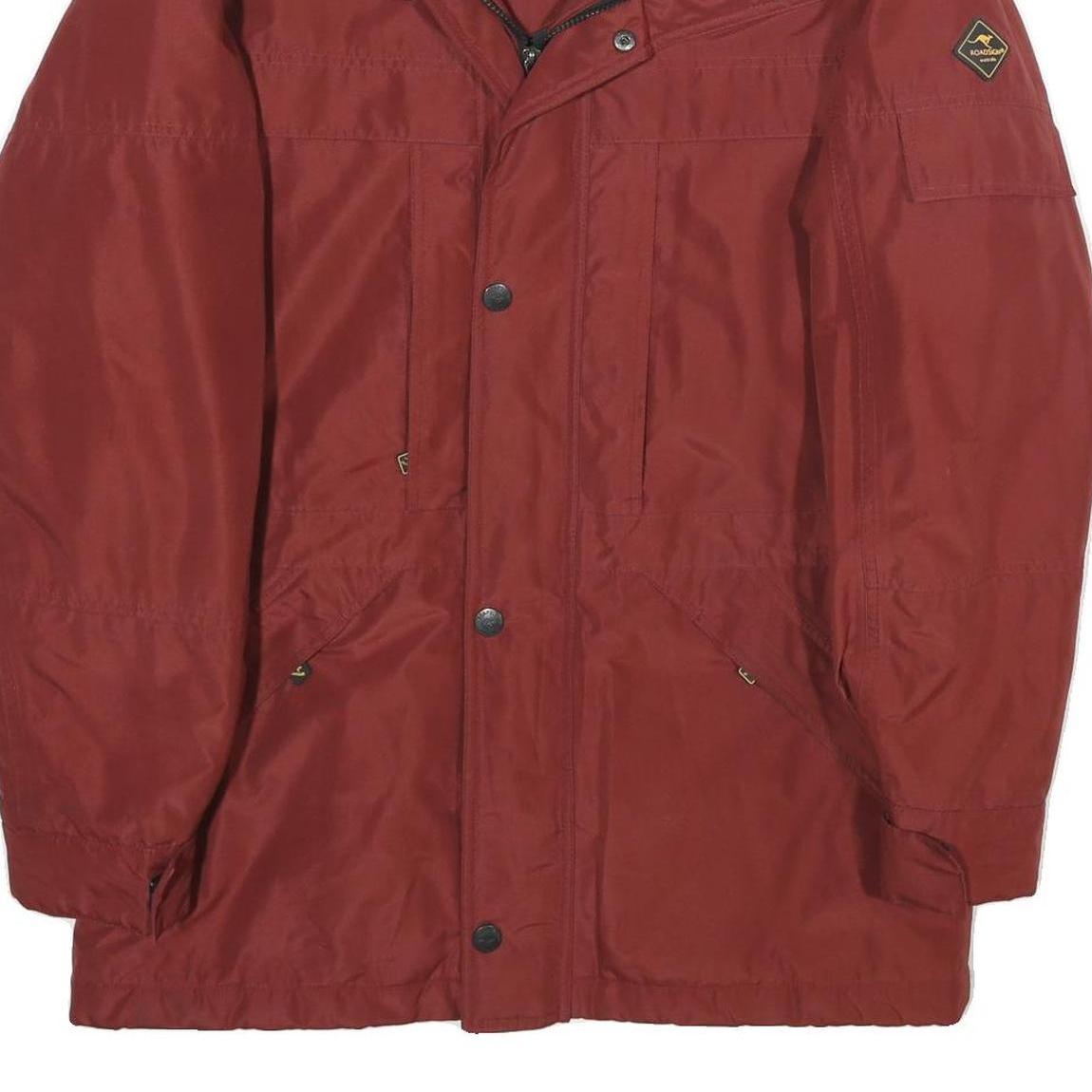 ROADSIGN Mens Red Jacket S Polyester Plain Zip Outdoor Casual Lightweight