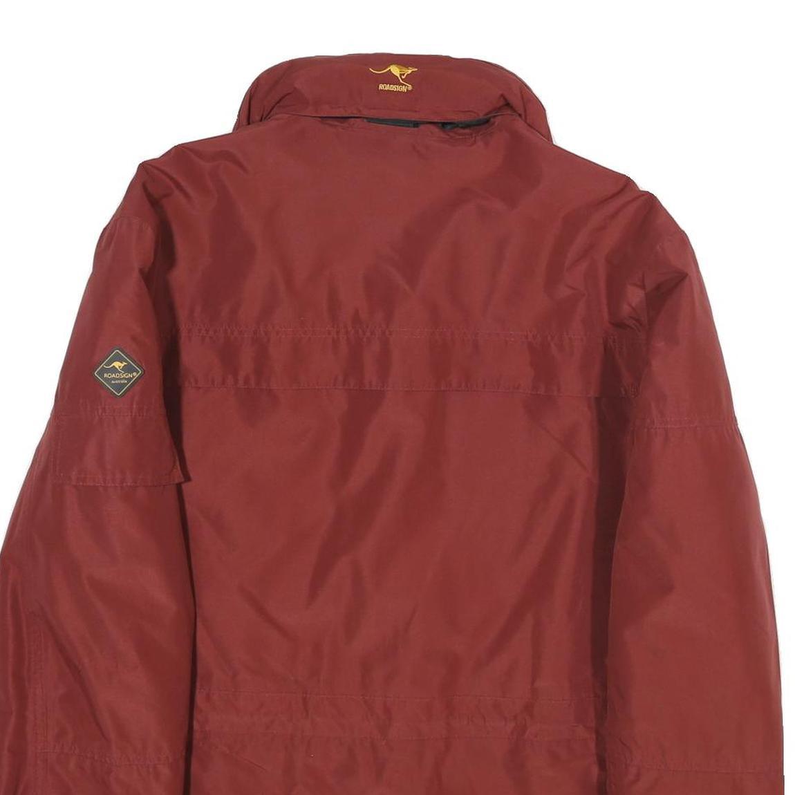 ROADSIGN Mens Red Jacket S Polyester Plain Zip Outdoor Casual Lightweight