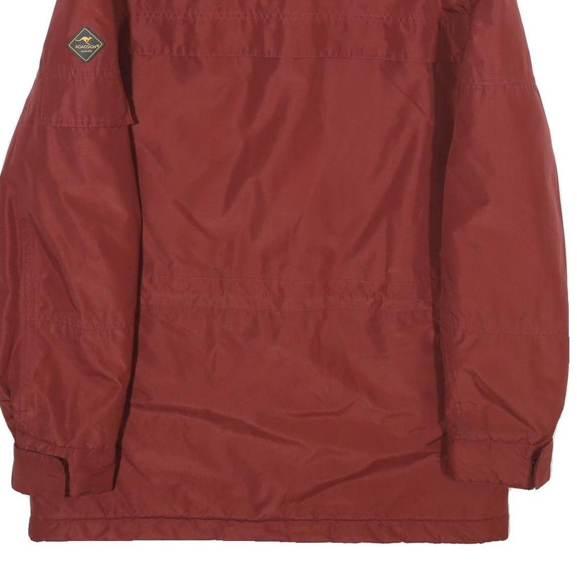 ROADSIGN Mens Red Jacket S Polyester Plain Zip Outdoor Casual Lightweight