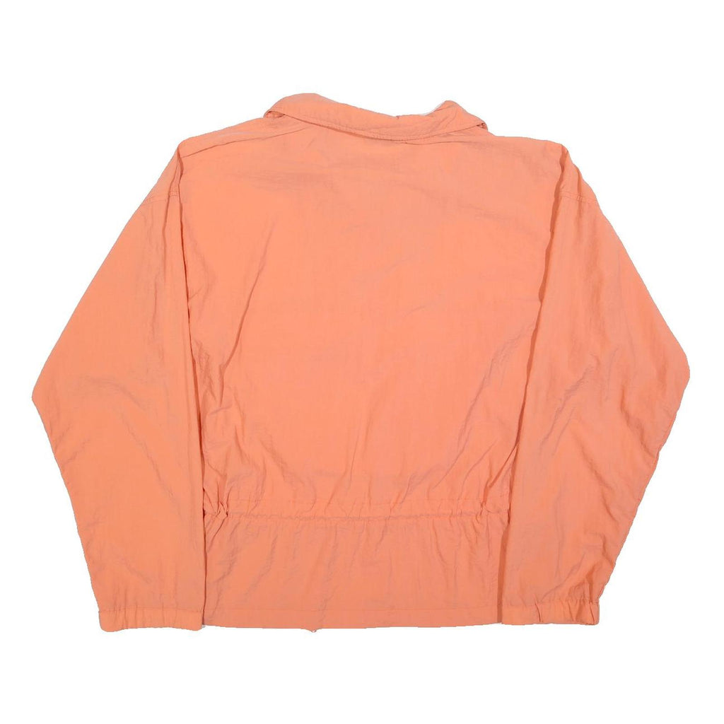 LIFA Womens Peach Nylon Track Jacket L Pullover Zip Lightweight Windbreaker