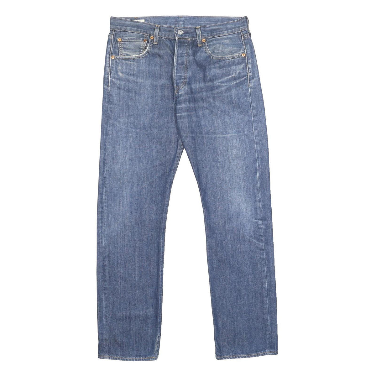LEVI'S 501 BIG E Mens Jeans Blue Regular Straight Denim Medium W32 L32 Classic