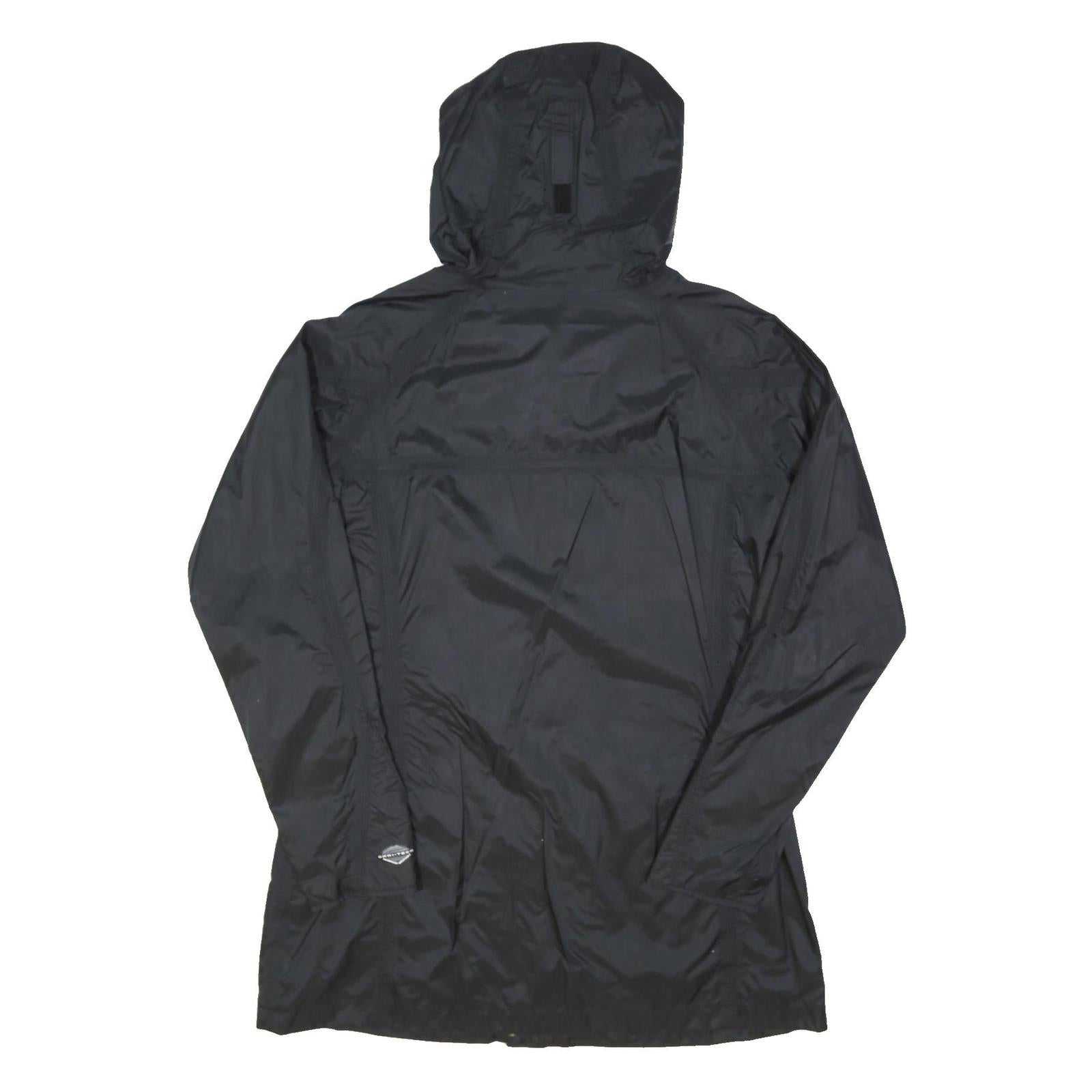 COLUMBIA Womens Black Outdoor Jacket XL Nylon Woven Plain Zip Hooded Stand-Up