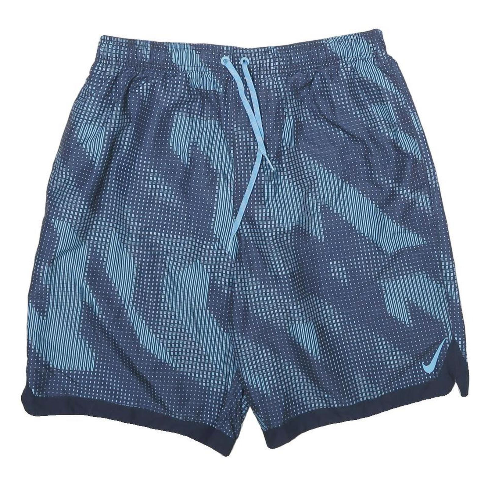 NIKE Mens Blue Sports Shorts XL W32 Patterned Lightweight Breathable