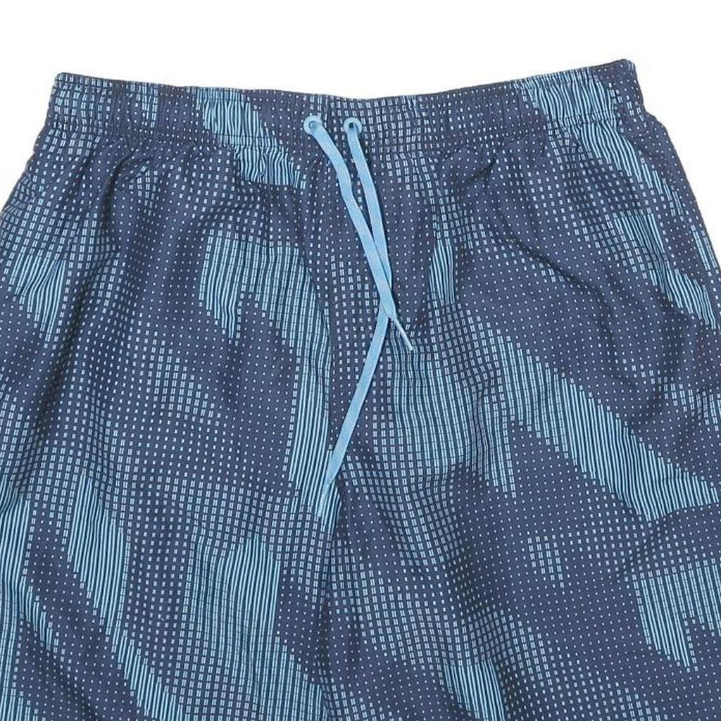 NIKE Mens Blue Sports Shorts XL W32 Patterned Lightweight Breathable