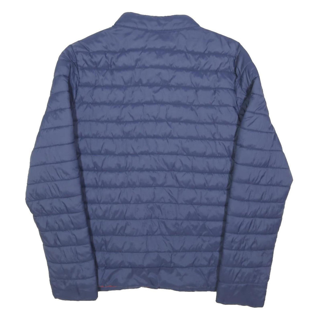 FILA Womens Navy Blue Quilted Jacket M Polyester Blend Zip Casual Sportswear
