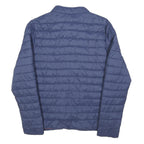 FILA Womens Navy Blue Quilted Jacket M Polyester Blend Zip Casual Sportswear