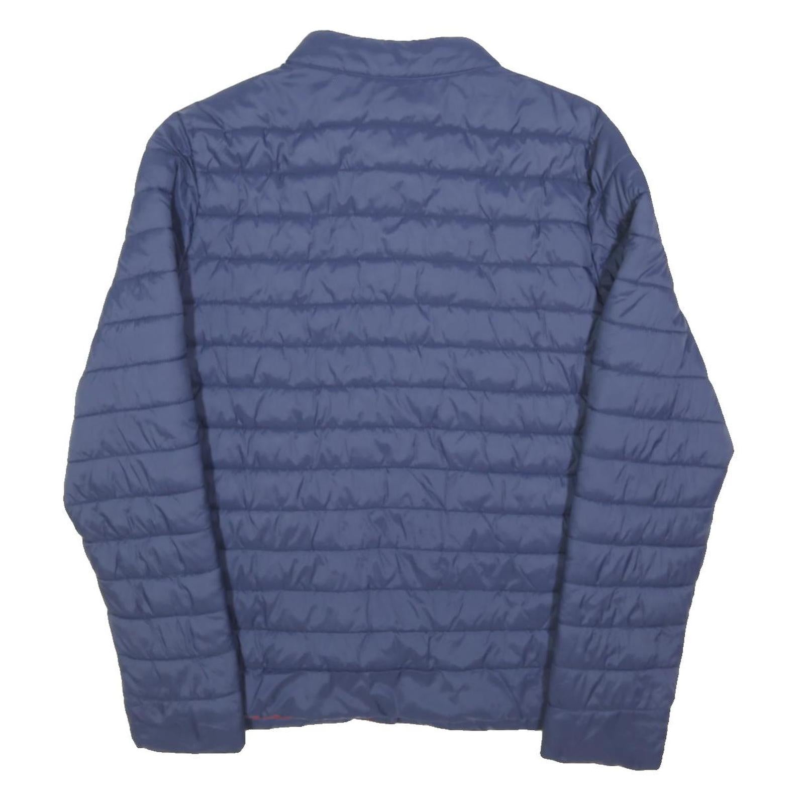 FILA Womens Navy Blue Quilted Jacket M Polyester Blend Zip Casual Sportswear