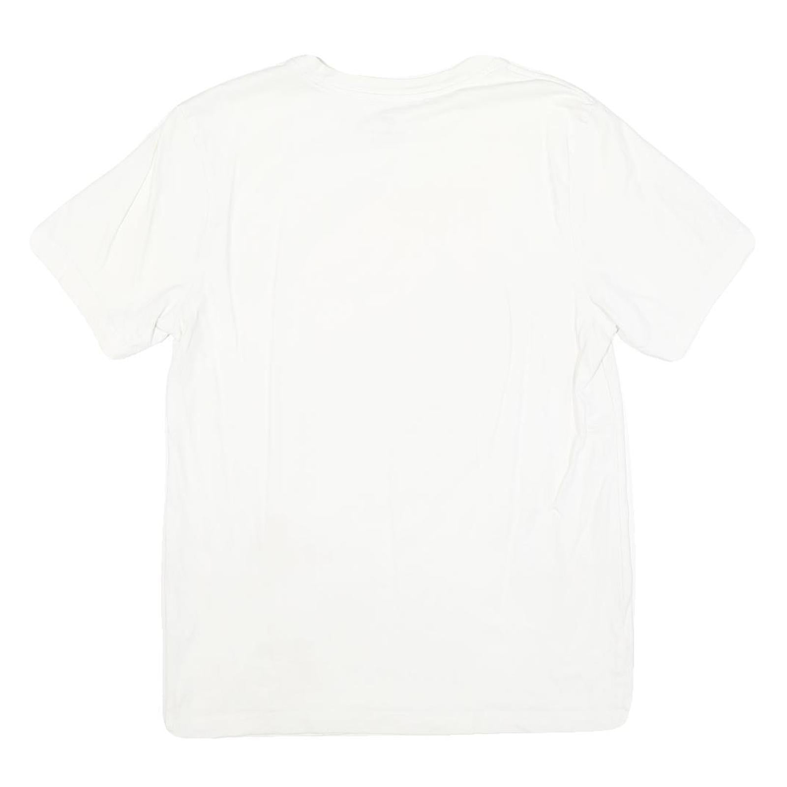 NIKE Mens White Graphic T-Shirt S Short Sleeve Crew Neck Cotton Blend Casual