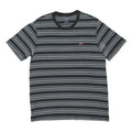PUMA Mens Black & Grey Stripe Graphic T-Shirt M Short Sleeve Crew Neck Casual