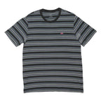 PUMA Mens Black & Grey Stripe Graphic T-Shirt M Short Sleeve Crew Neck Casual