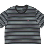 PUMA Mens Black & Grey Stripe Graphic T-Shirt M Short Sleeve Crew Neck Casual