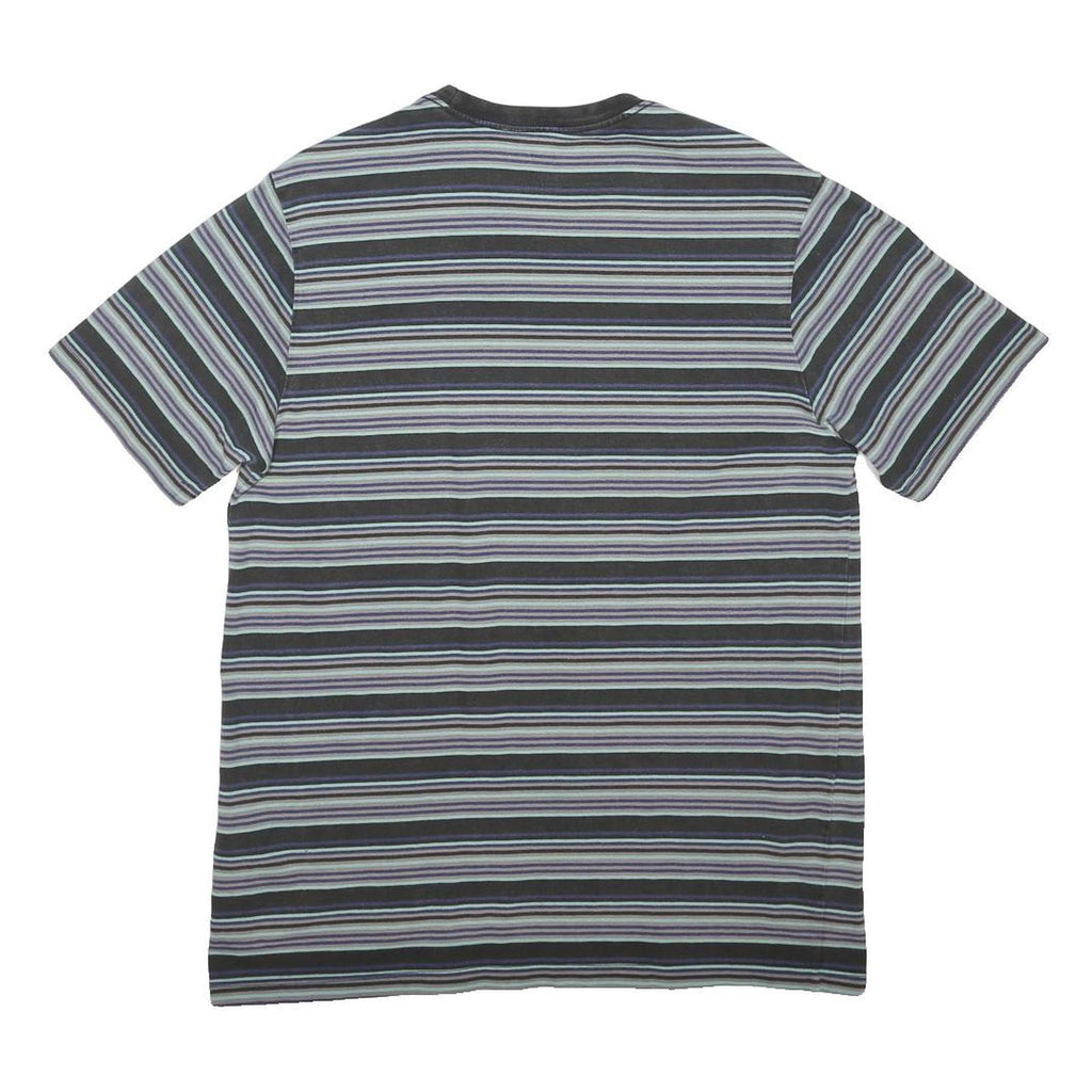 PUMA Mens Black & Grey Stripe Graphic T-Shirt M Short Sleeve Crew Neck Casual