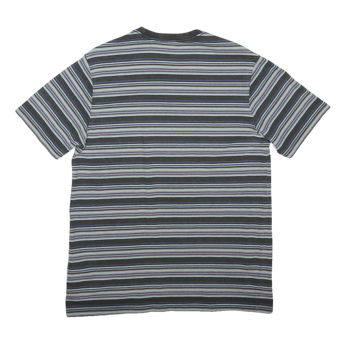 PUMA Mens Black & Grey Stripe Graphic T-Shirt M Short Sleeve Crew Neck Casual