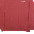 CHAMPION Mens Red Crew Neck 2XL Sweatshirt Cotton Blend Classic Logo