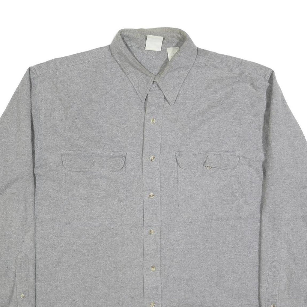 APPALACHAIN TRAIL Mens Grey Shirt XL Cotton Blend Long Sleeve Casual