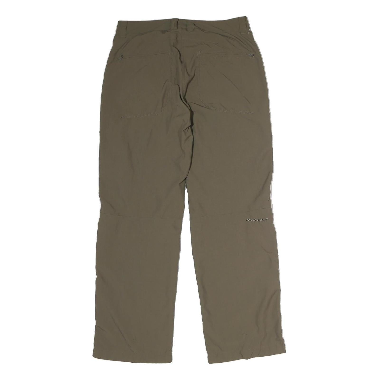 MAMMUT Womens Cotton Blend Beige Regular Leg Trousers W30 L29 Outdoor Zip