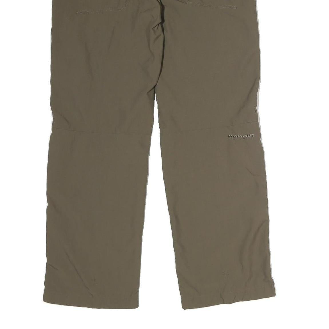 MAMMUT Womens Cotton Blend Beige Regular Leg Trousers W30 L29 Outdoor Zip