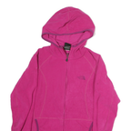 THE NORTH FACE Womens Pink Hoodie M Full Zip Lightweight Fleece Outdoor
