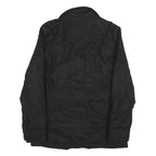 GUESS Mens Black Wool Blend Military Style Jacket XL Woven Zip Casual Outerwear