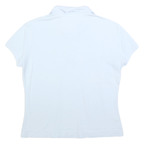 LACOSTE Womens White Short Sleeve Plain Polo Shirt M Classic Cotton Blend