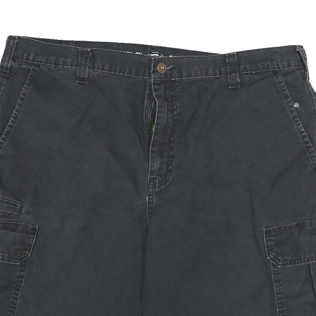 DICKIES Mens Cargo Black Cotton Blend Shorts 3XL W38 Workwear Utility Pocket