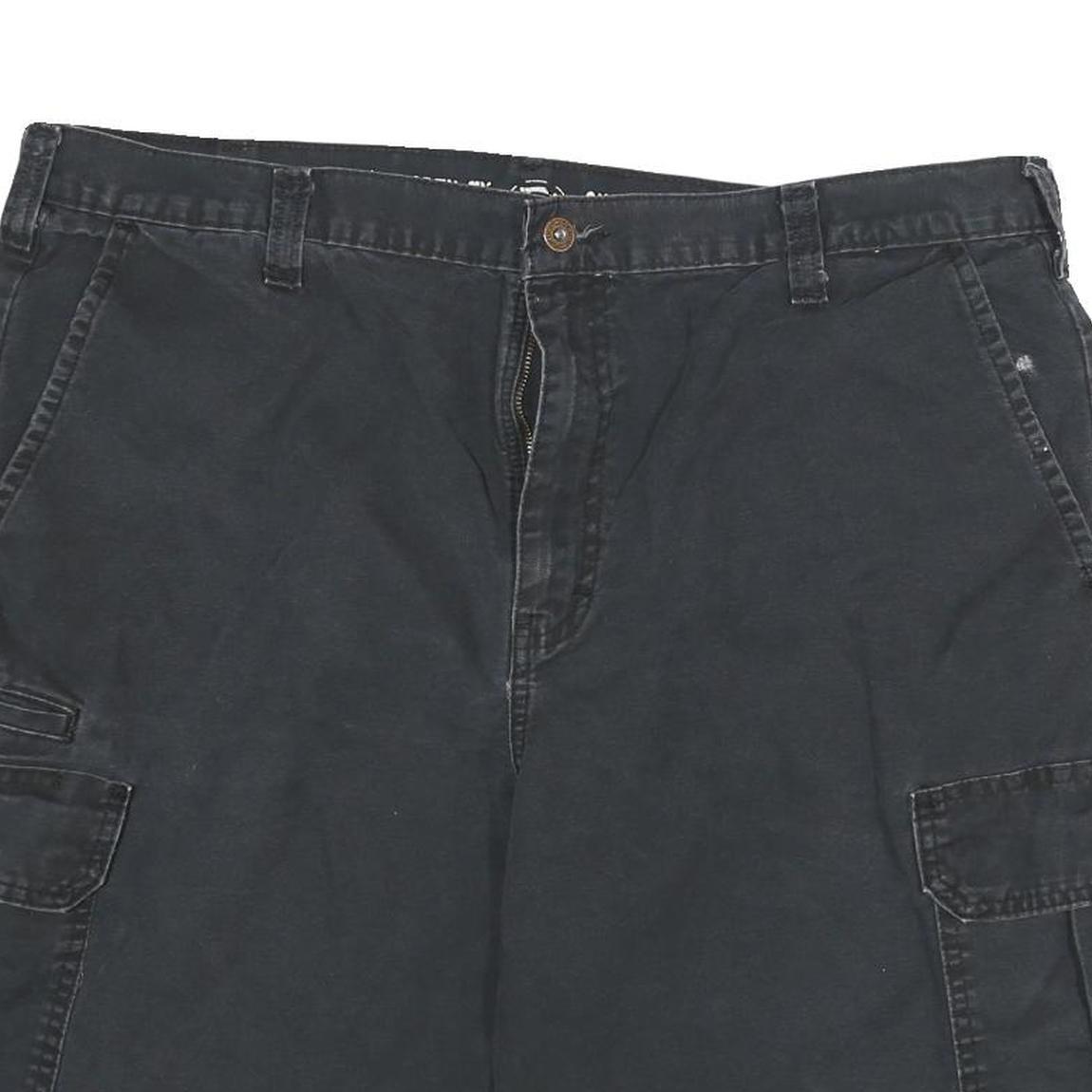 DICKIES Mens Cargo Black Cotton Blend Shorts 3XL W38 Workwear Utility Pocket