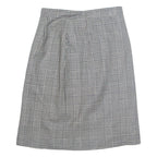 MARELLA Womens A-Line Skirt Black Knee Length 90s Check UK 8