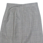 MARELLA Womens A-Line Skirt Black Knee Length 90s Check UK 8