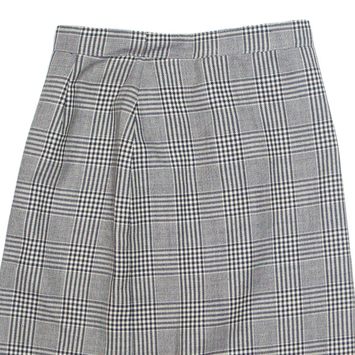 MARELLA Womens A-Line Skirt Black Knee Length 90s Check UK 8