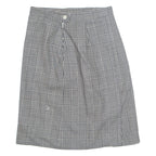 MARELLA Womens A-Line Skirt Black Knee Length 90s Check UK 8
