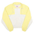 LEVI'S Womens Yellow & White Nylon Zip Jacket S Colourblock Casual Lightweight