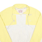 LEVI'S Womens Yellow & White Nylon Zip Jacket S Colourblock Casual Lightweight
