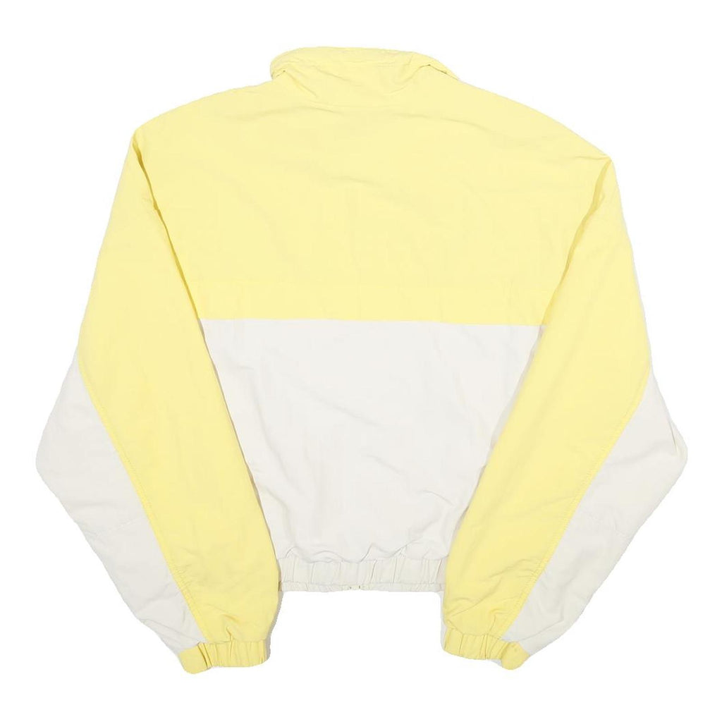 LEVI'S Womens Yellow & White Nylon Zip Jacket S Colourblock Casual Lightweight