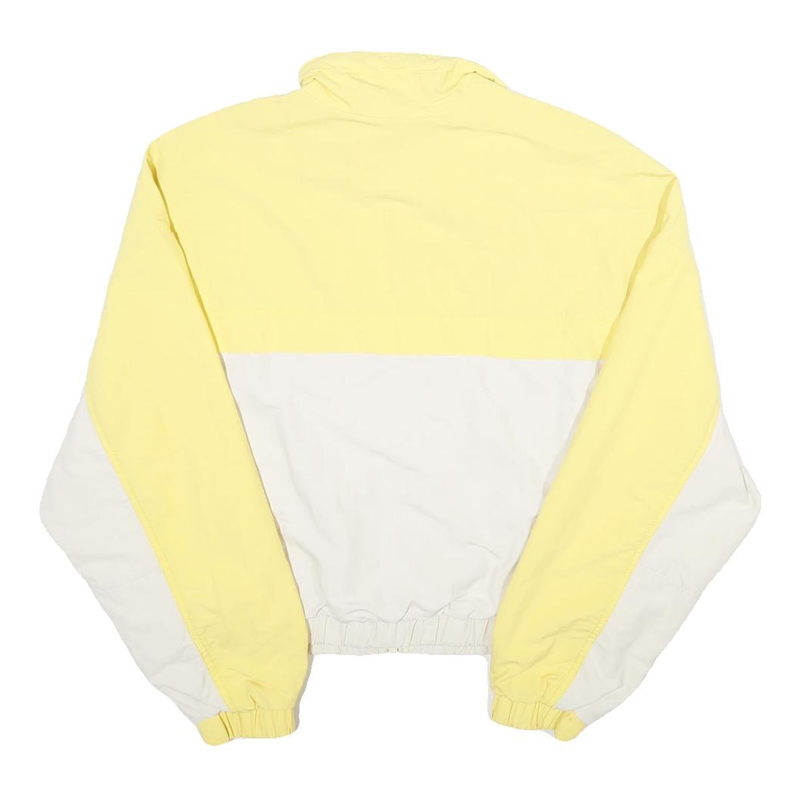 LEVI'S Womens Yellow & White Nylon Zip Jacket S Colourblock Casual Lightweight